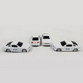 3" 1/64 Scale Die Cast Metal White Ford Mustang GT Full Color Graphics ( Both Sides)